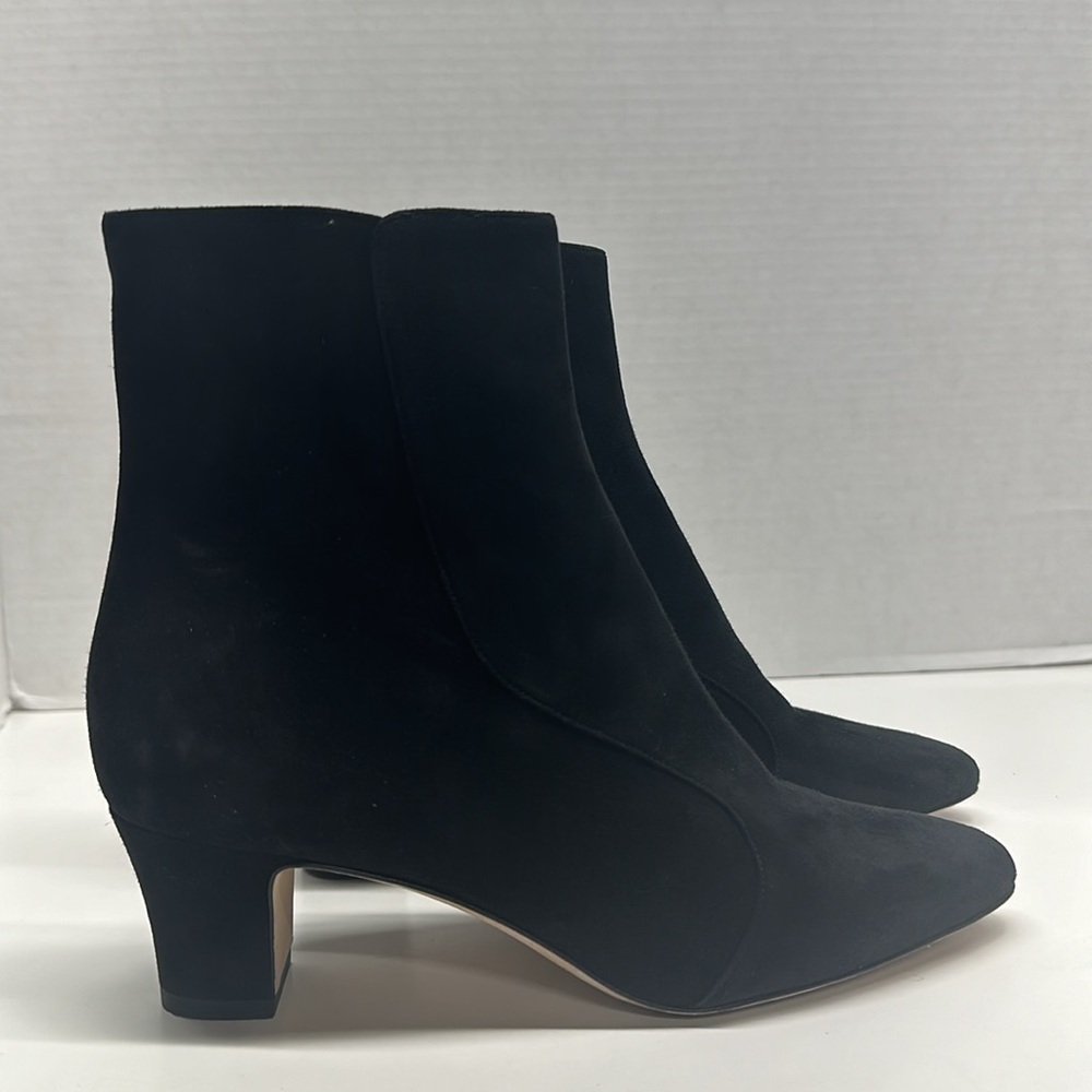 Manolo Blahnik Ankle Boots High Heel Chelsea Boots Shoes Suede Black Size 36